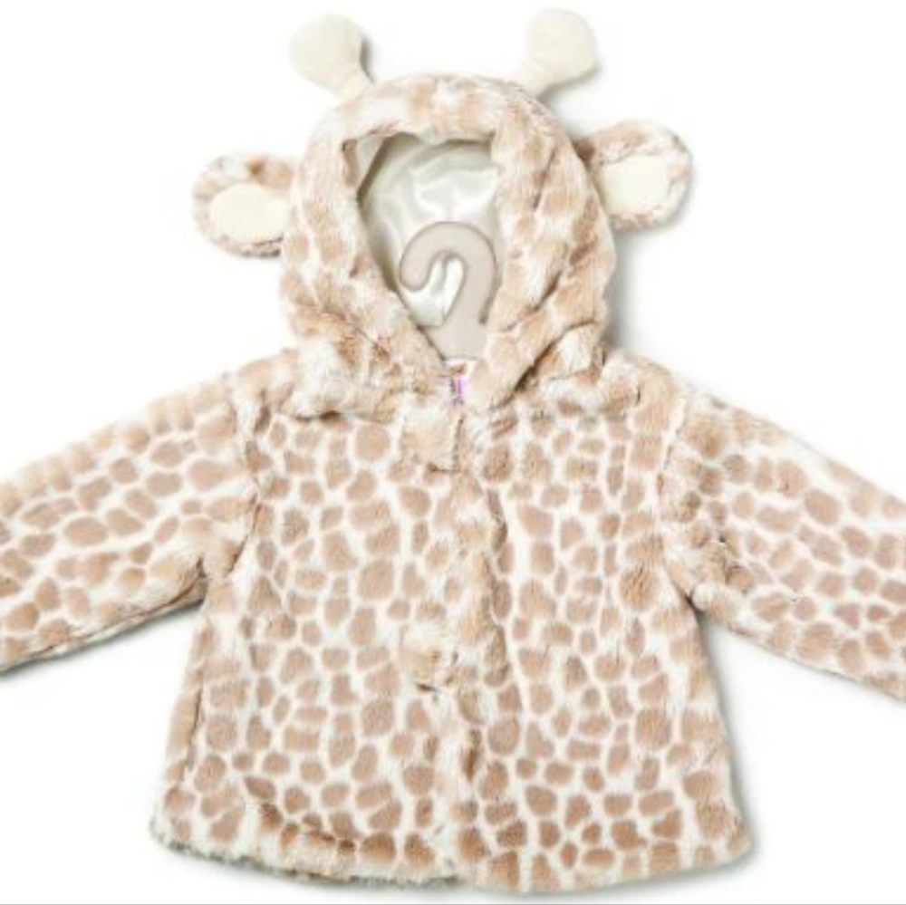 euc nat and jules giraffe hoodie coat